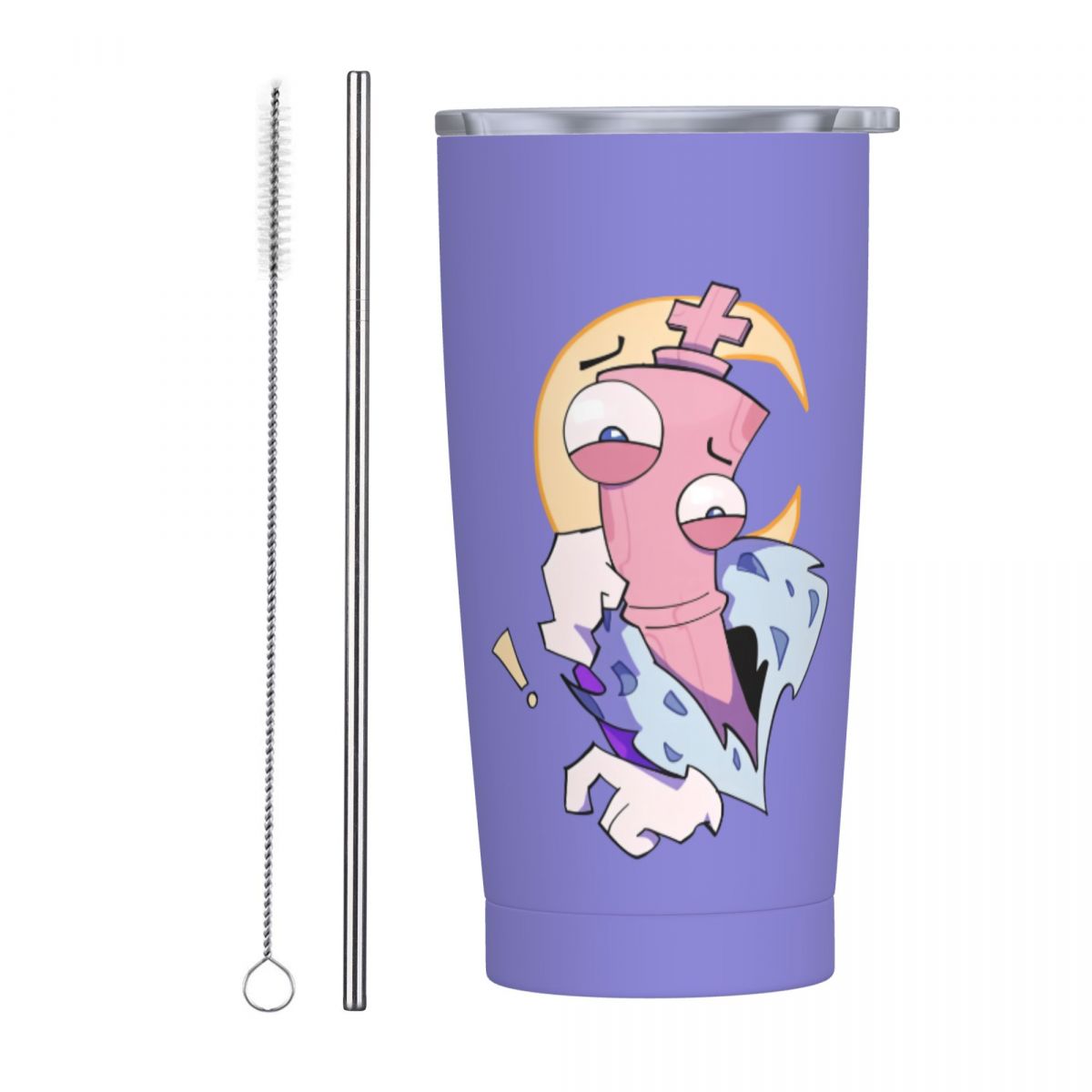 Double Wall Mug - แก้วเก็บความเย็นสุญญากาศลายการ์ตูนดิจิทัลซีร์คัส แกงเกิล ขนาด 20 ออนซ์