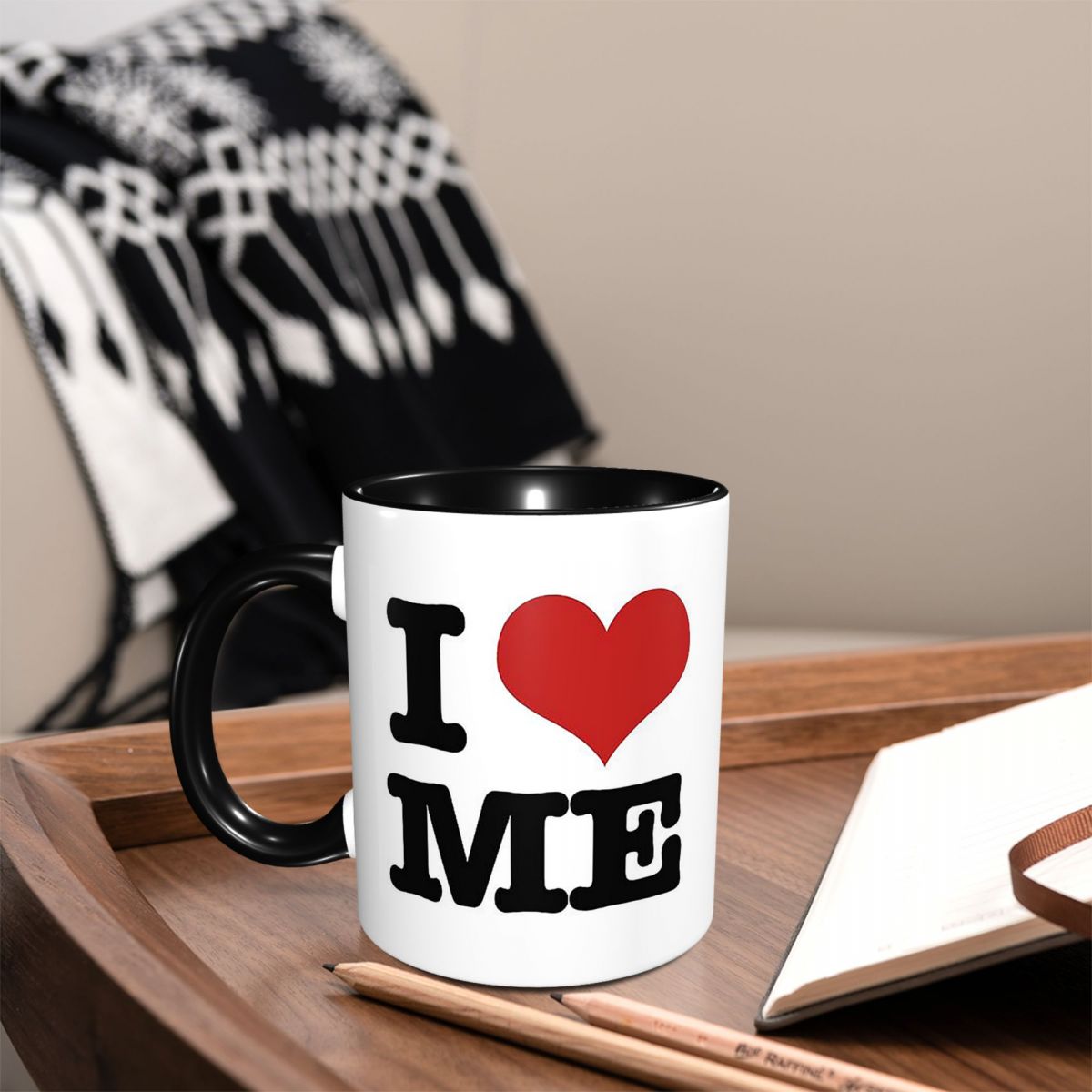 Coffee Tea You And Me - แก้วมัค I Love Me แก้วเซรามิกตลกๆ สำหรับกาแฟ