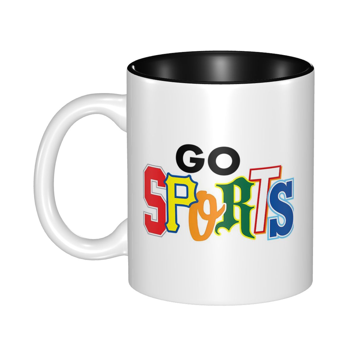 Coffee Tea Difference - แก้วมัคเซรามิคตลกๆ ลายตัวอักษร Go Sports หลากหลายแบบ แก้วกาแฟ