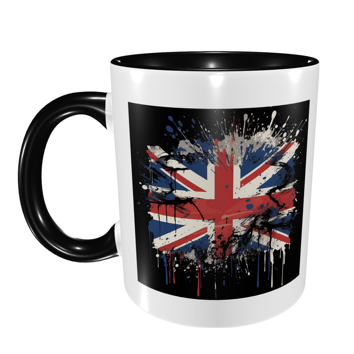 Coffee Tea Uk - แก้วเซรามิคลายธงชาติสหราชอาณาจักร ลายยูเนี่ยนแจ็ค แก้วกาแฟ แก้วชา แก้วนม ของขวัญสำหรับเพื่อน