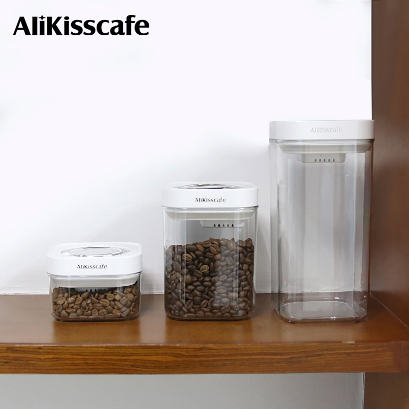 Coffee Tea Bean - AliKisscafe กาแฟ Bean คอนเทนเนอร์สูญญากาศปิดผนึกถัง Jar กระป๋องชา