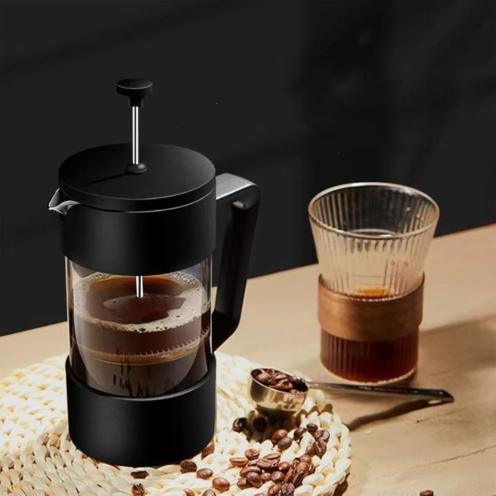 French Press Glass - แก้วหนาสำหรับชงกาแฟแบบเฟรนช์เพรส ทนความร้อน ใช้กับเครื่องล้างจานได้ พร้อมระบบกรองอเนกประสงค์