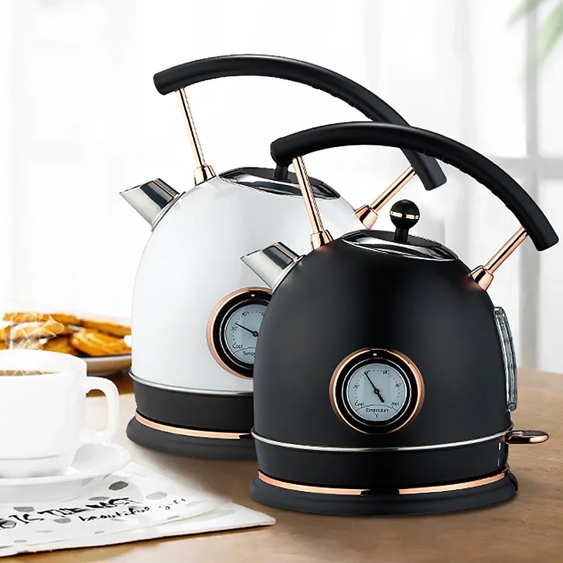 Coffee Tea You And Me - ครัวเรือน 220v 1.8 ลิตรไฟฟ้ากาต้มน้ําสแตนเลสชากาแฟกาต้มน้ําครัวสมาร์ทนกหวีดกาต้มน้ํา Samovar อุณหภูมิ