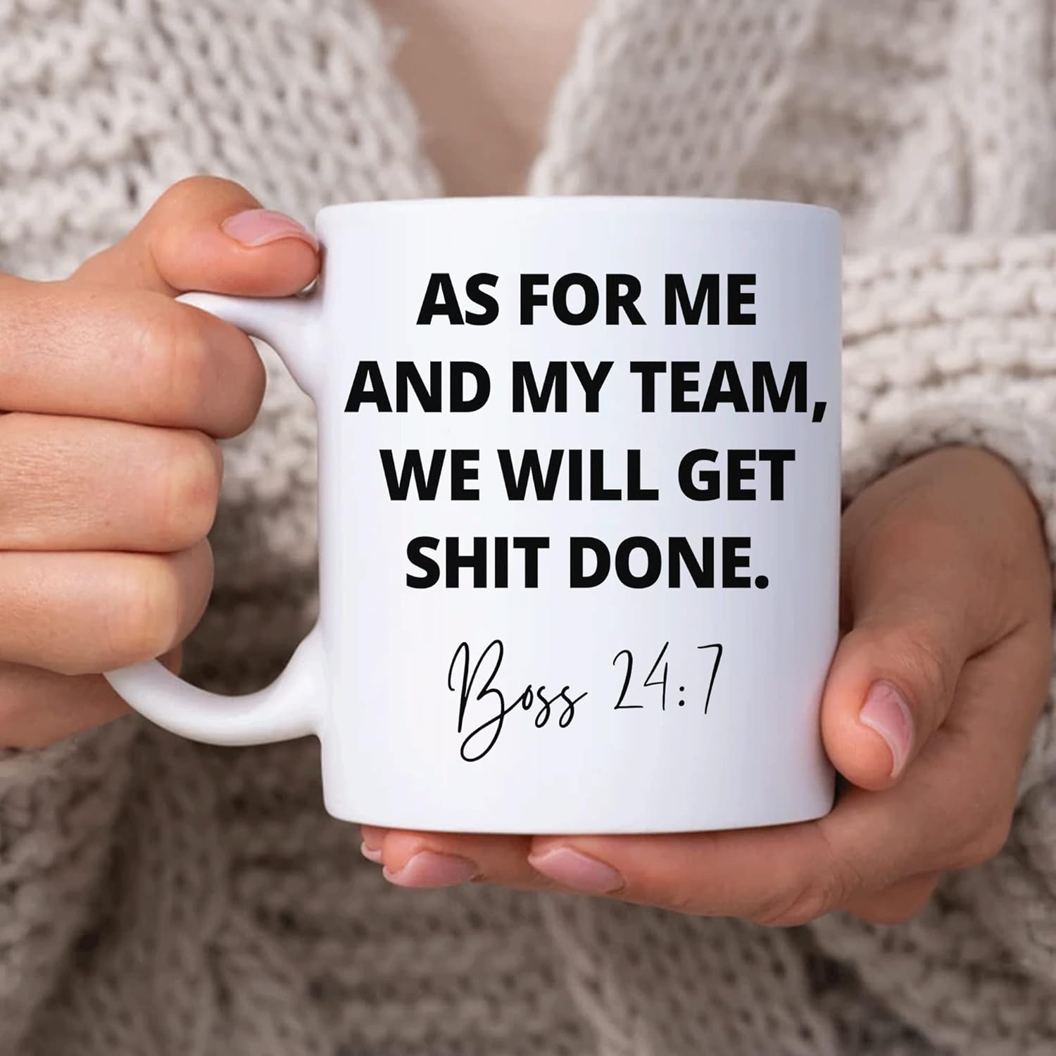 Coffee Tea You And Me - ของขวัญคริสต์มาส/วันเกิดสุดฮาสำหรับเจ้านายจากพนักงาน - สำหรับฉันและทีมของฉัน แก้วกาแฟ/ชาเซรามิกสีขาว 11 ออนซ์