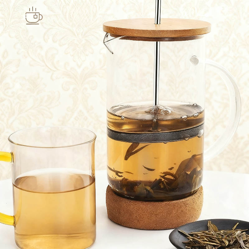 French Press Glass - เครื่องชงกาแฟเฟรนช์เพรส 350-1000 มล. สแตนเลส แก้วโบโรซิลิเกตทนความร้อนสูง หม้อต้มกาแฟ