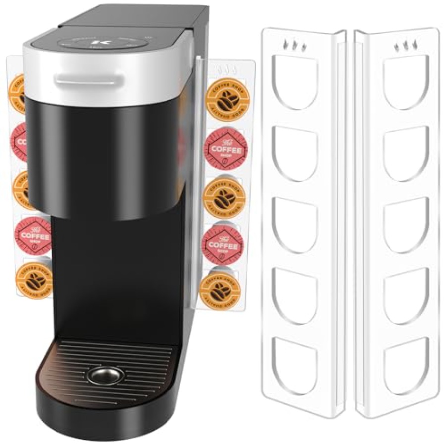 Coffee Capsule Holder - ที่วางแคปซูลกาแฟอะคริลิกใสสำหรับ K-Cup Pods, ที่จัดเก็บแคปซูลกาแฟขนาดกะทัดรัดสำหรับ Keurig, ผนัง,