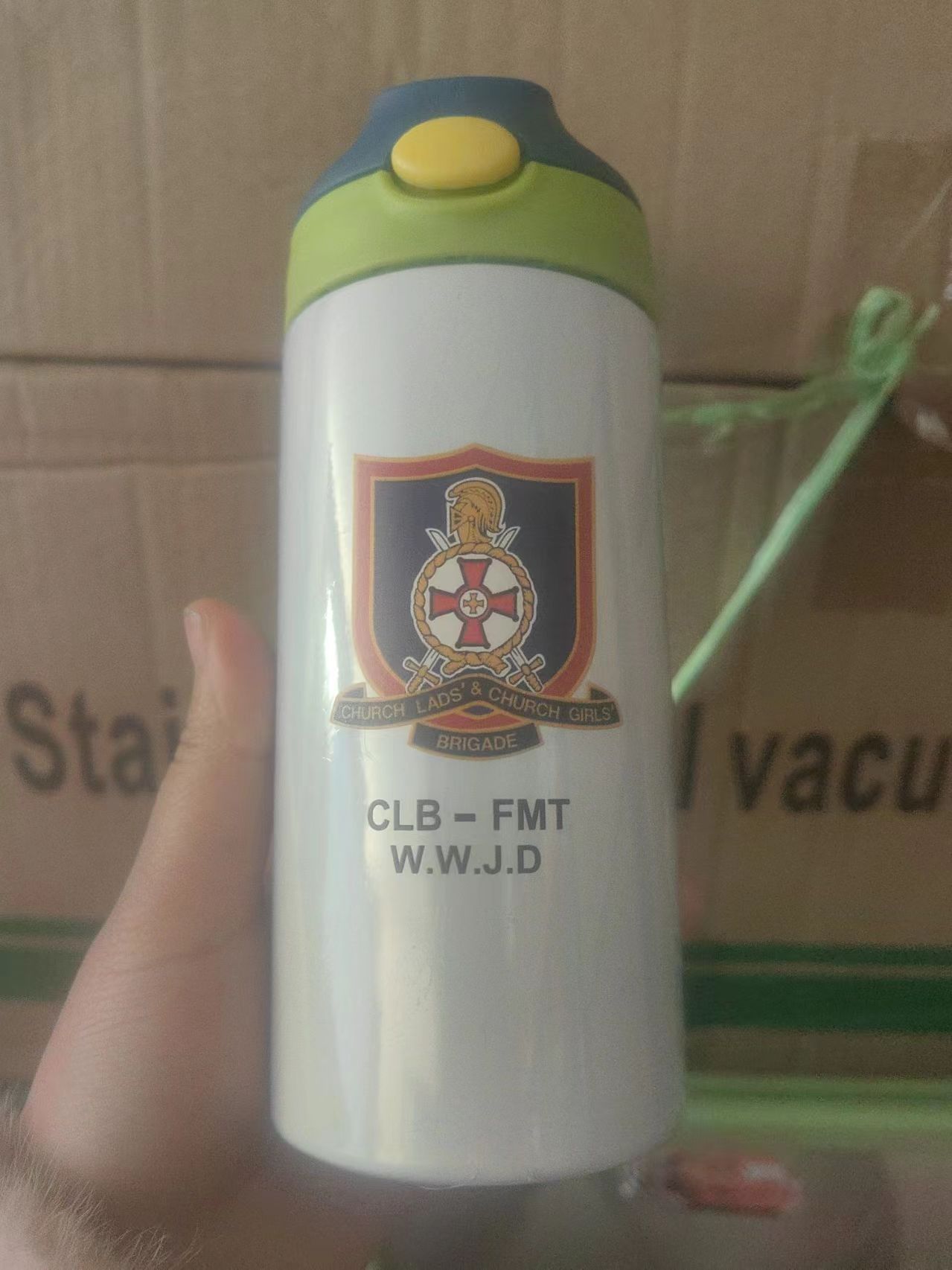 Double Wall Mug - แก้วน้ำเด็กแบบตรง 12 ออนซ์ ฝาปิดแบบพลิกได้ พร้อมหลอดดูด สแตนเลสสองชั้น