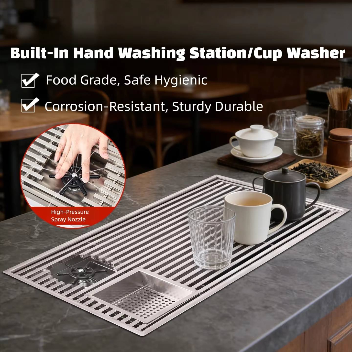 ถาดรองแก้วชาแบบฝังสไตล์โมเดิร์ - Coffee Tea Station บทวิจารณ์และราคา