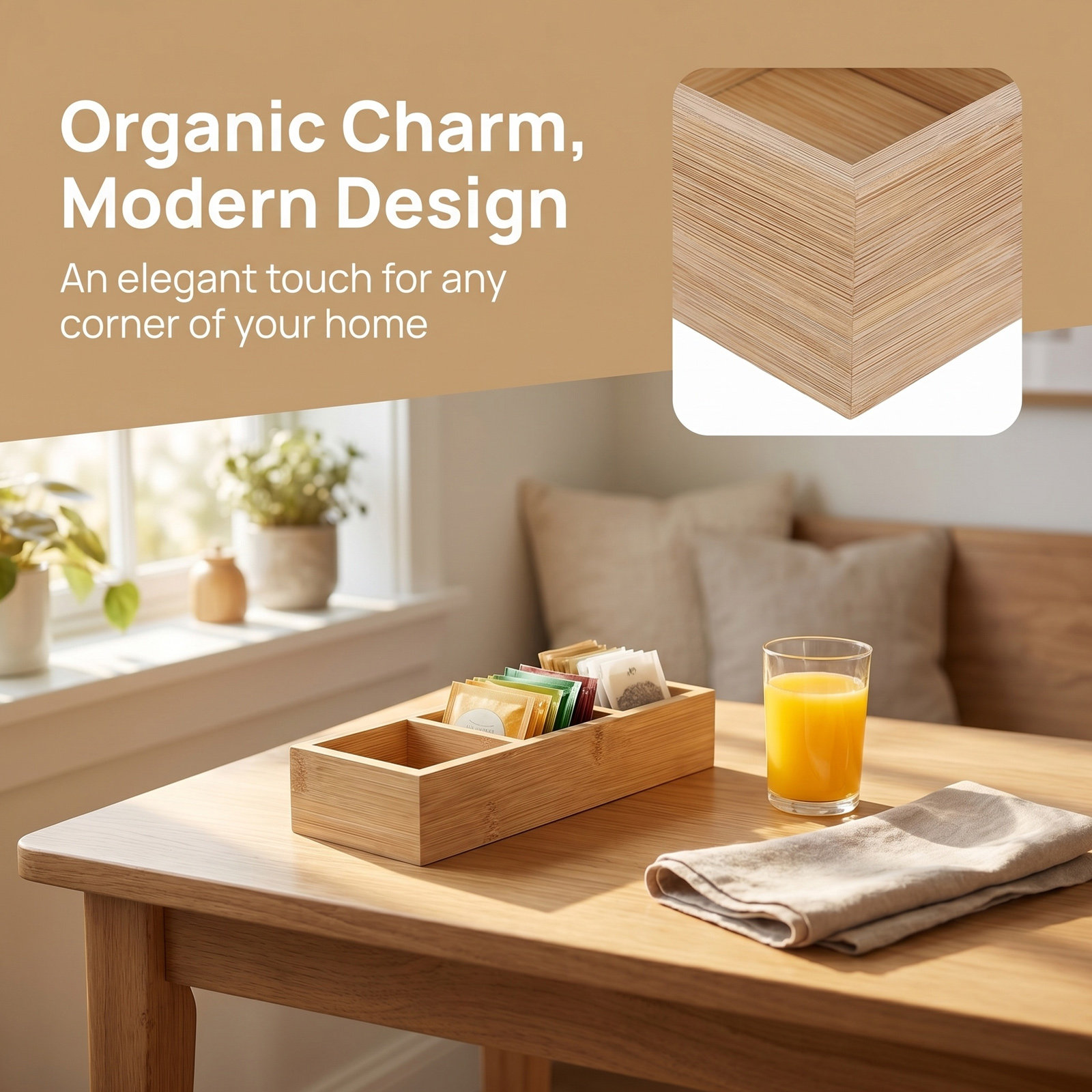 กล่องจัดเก็บถุงชาไม้ ขนาด 11x4 - Coffee Tea Station บทวิจารณ์และราคา
