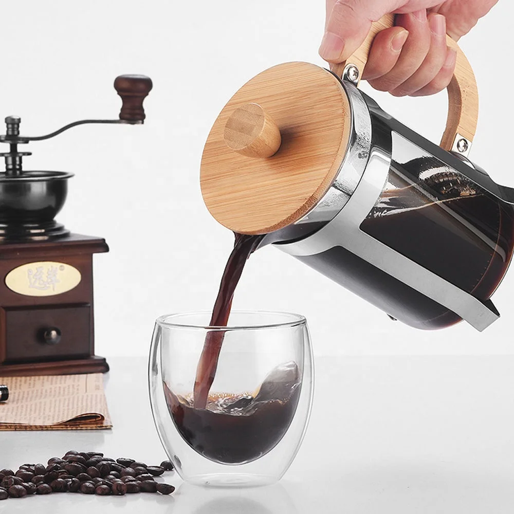 หม้อกดสแตนเลสขนาด 350/600 มล.  - French Press Glass บทวิจารณ์และราคา