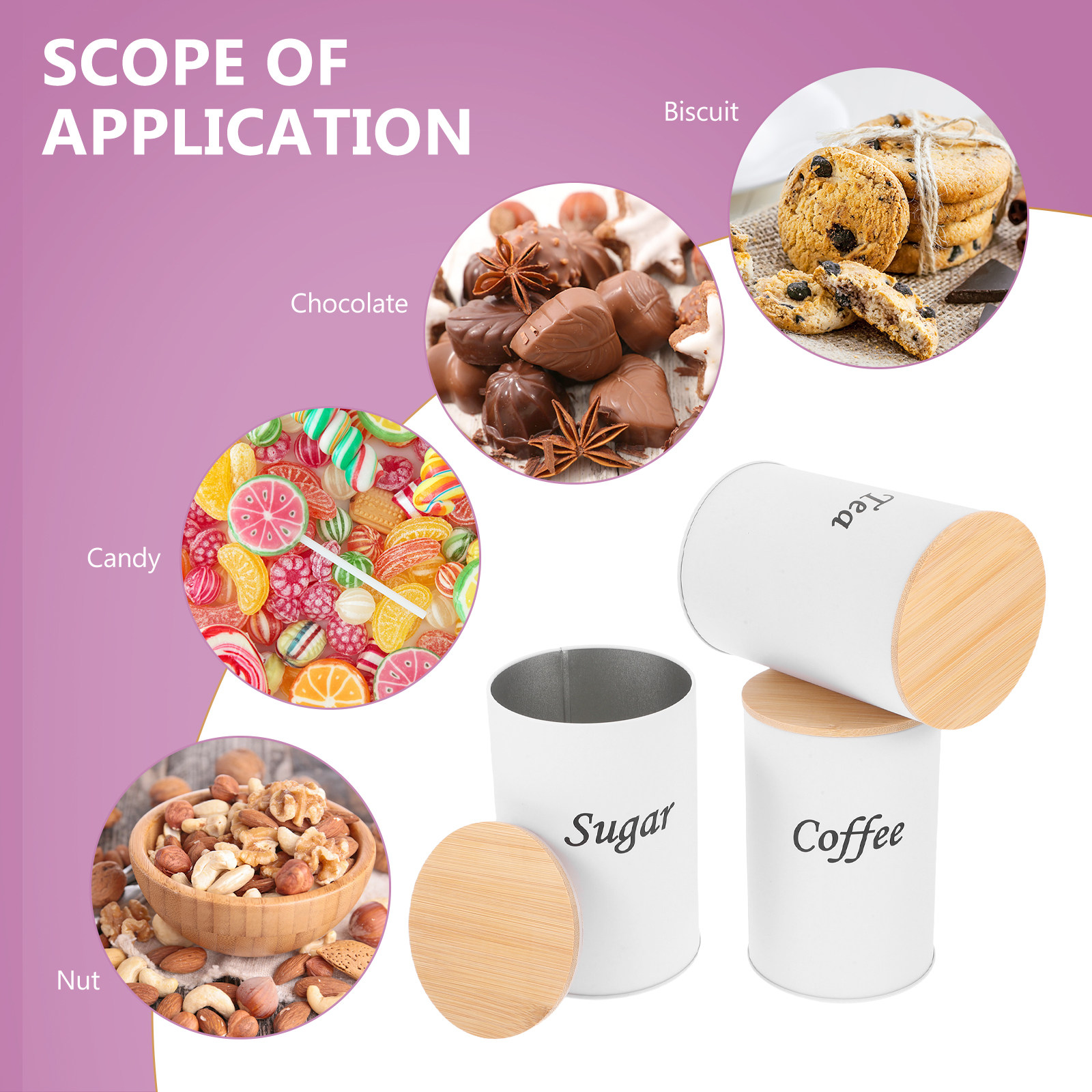 กระป๋องทรงกลมสุญญากาศ 3 ชิ้น ต - Coffee Tea Bean บทวิจารณ์และราคา