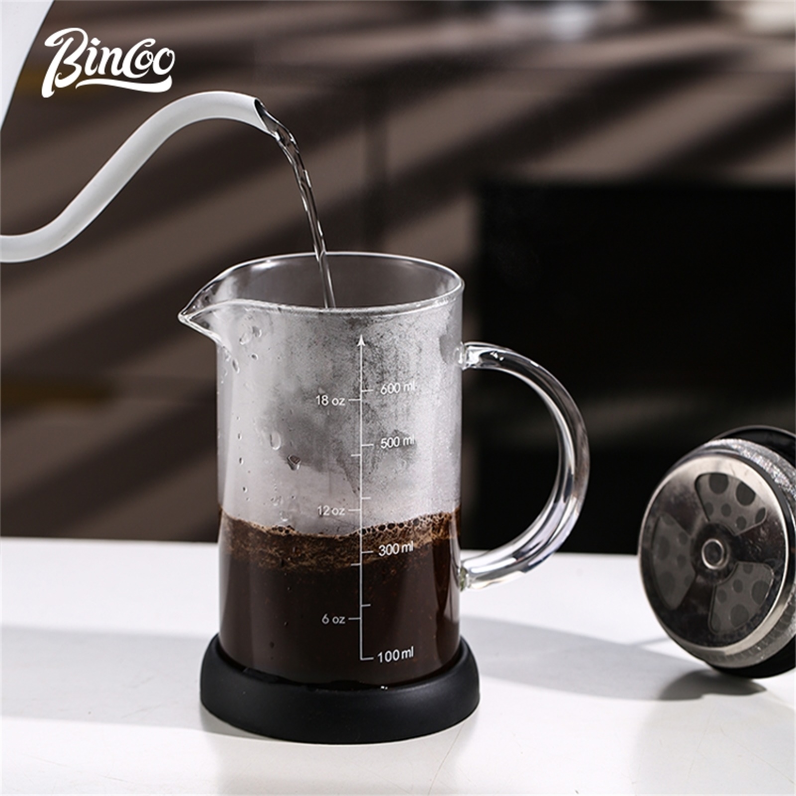 เครื่องชงกาแฟเฟรนช์เพรส Bincoo - French Press Glass บทวิจารณ์และราคา