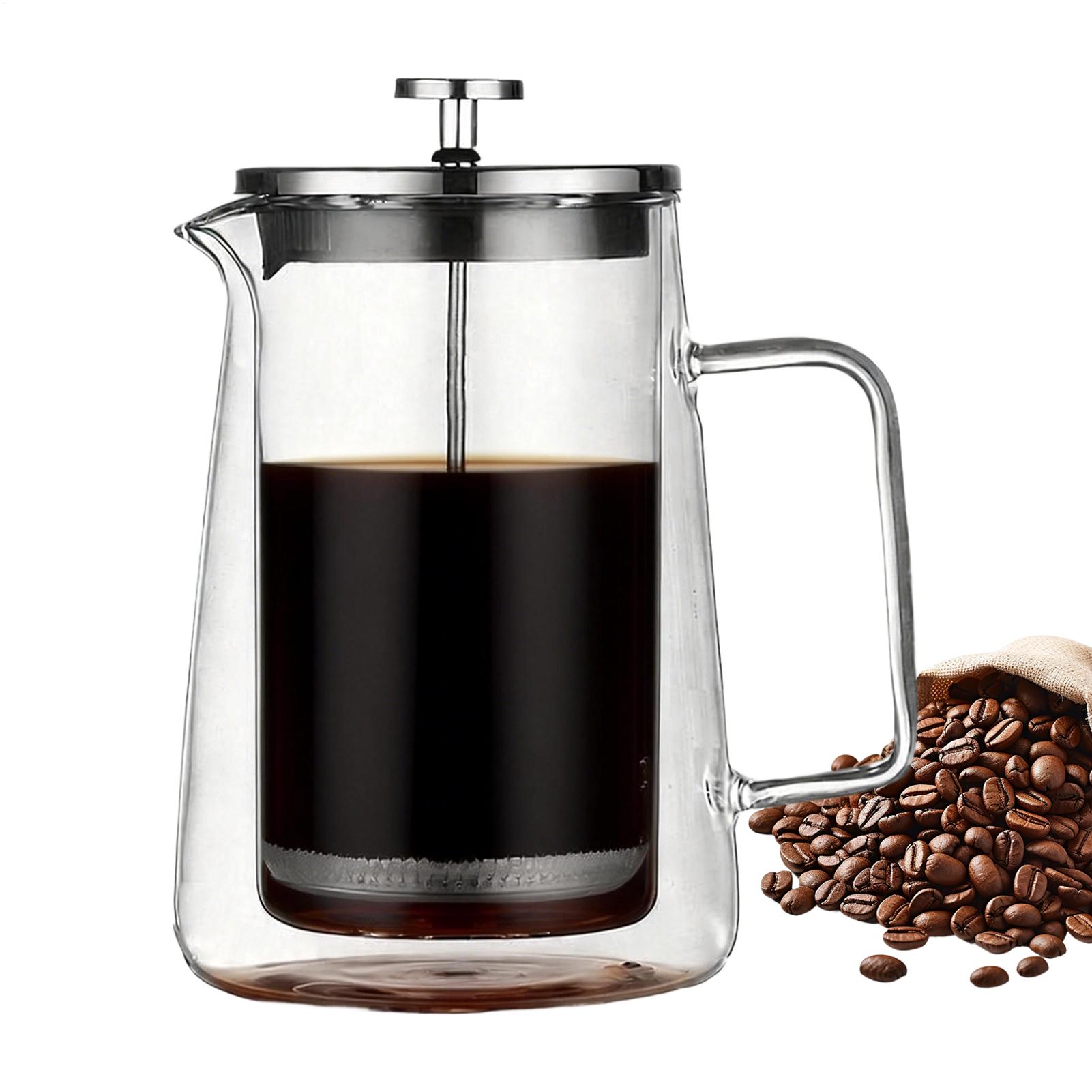กาต้มน้ำกาแฟแบบกด แก้วสแตนเลส  - French Press Glass บทวิจารณ์และราคา