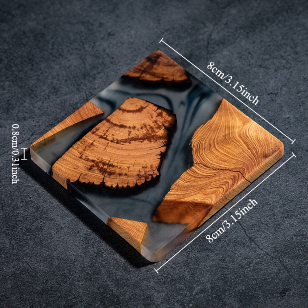 ไม้เรซิ่น Coasters เบาะรองนั่ง - Coffee Tea Station บทวิจารณ์และราคา