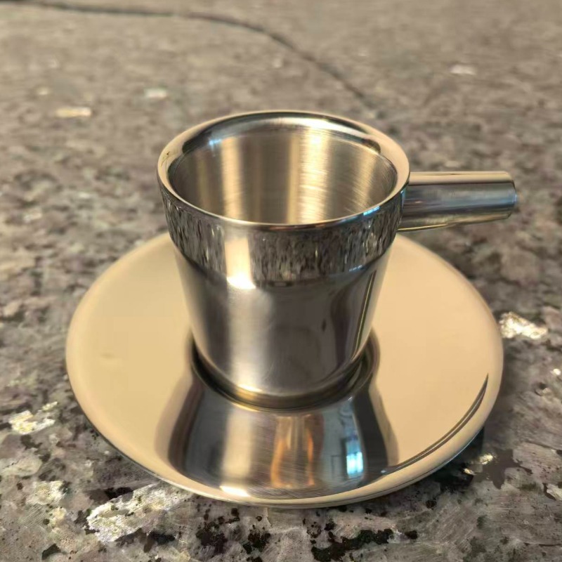 แก้วกาแฟสแตนเลส 2 ใบ พร้อมจานร - Double Wall Mug บทวิจารณ์และราคา