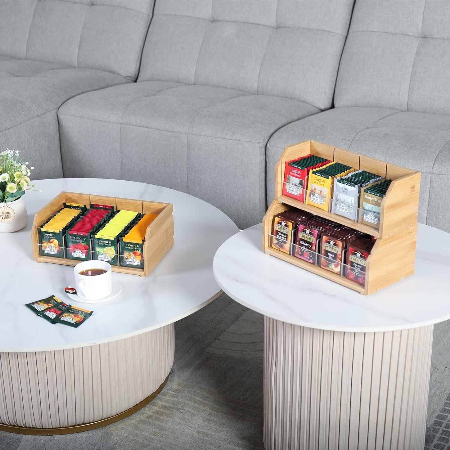 กล่องเก็บถุงชาไม้ไผ่ ชั้นวางถุ - Coffee Tea Station บทวิจารณ์และราคา