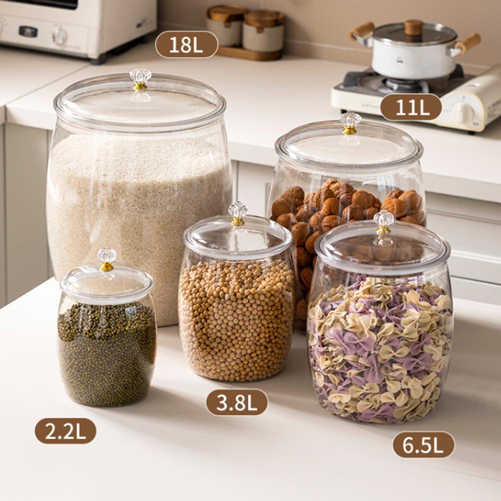 โหลพลาสติกใสขนาดใหญ่พร้อมฝาปิด - Coffee Tea Bean บทวิจารณ์และราคา