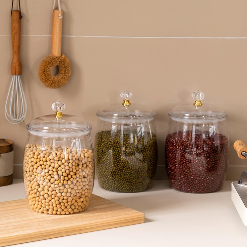 โหลพลาสติกใสขนาดใหญ่พร้อมฝาปิด - Coffee Tea Bean บทวิจารณ์และราคา