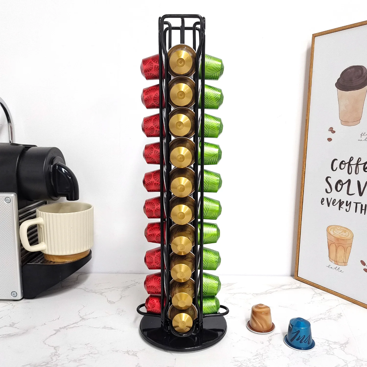 1PC 40 แคปซูลกาแฟ Nespresso Co - Coffee Capsule Holder บทวิจารณ์และราคา