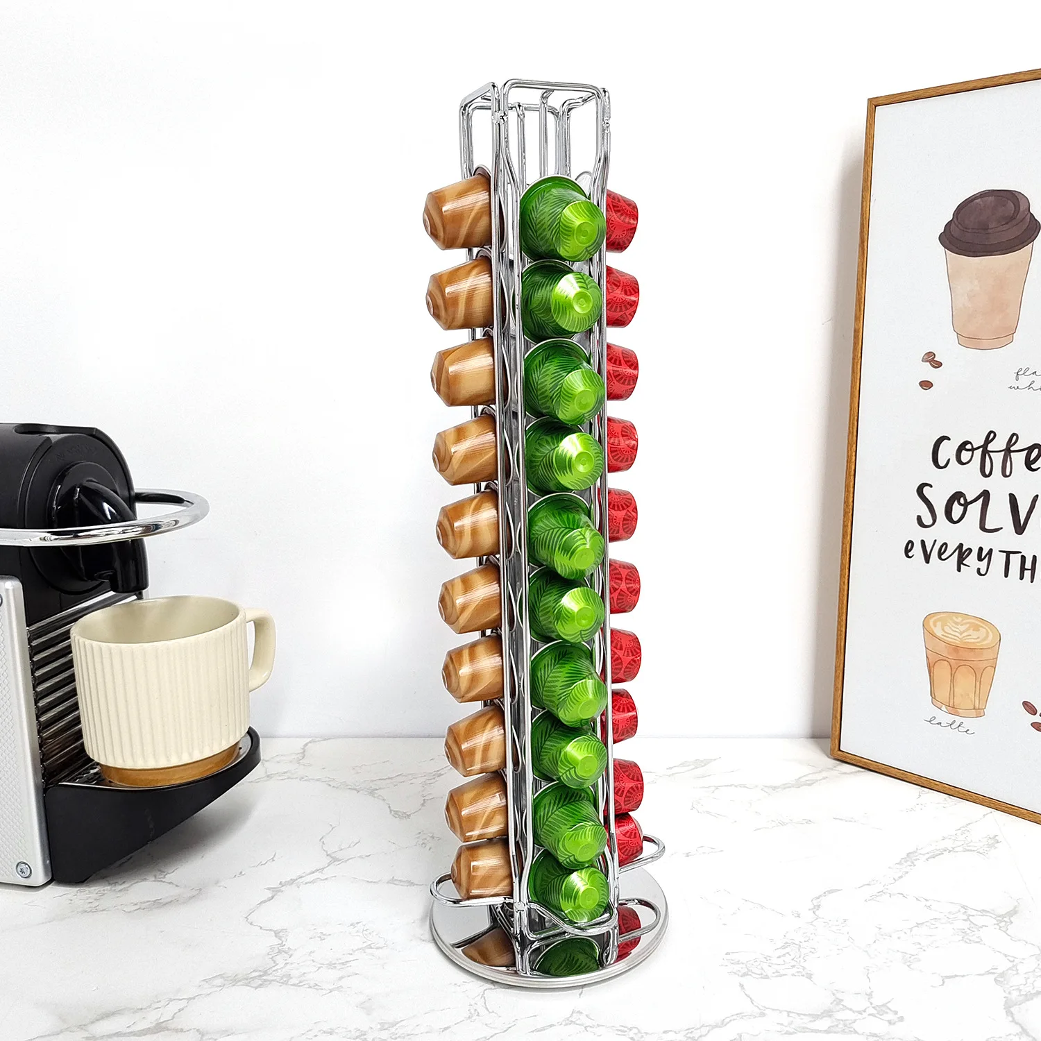 1PC 40 แคปซูลกาแฟ Nespresso Co - Coffee Capsule Holder บทวิจารณ์และราคา