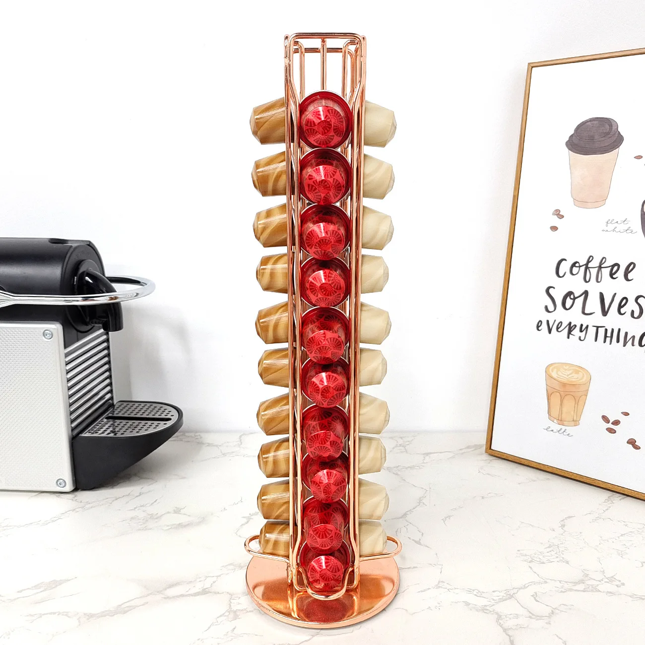 1PC 40 แคปซูลกาแฟ Nespresso Co - Coffee Capsule Holder บทวิจารณ์และราคา