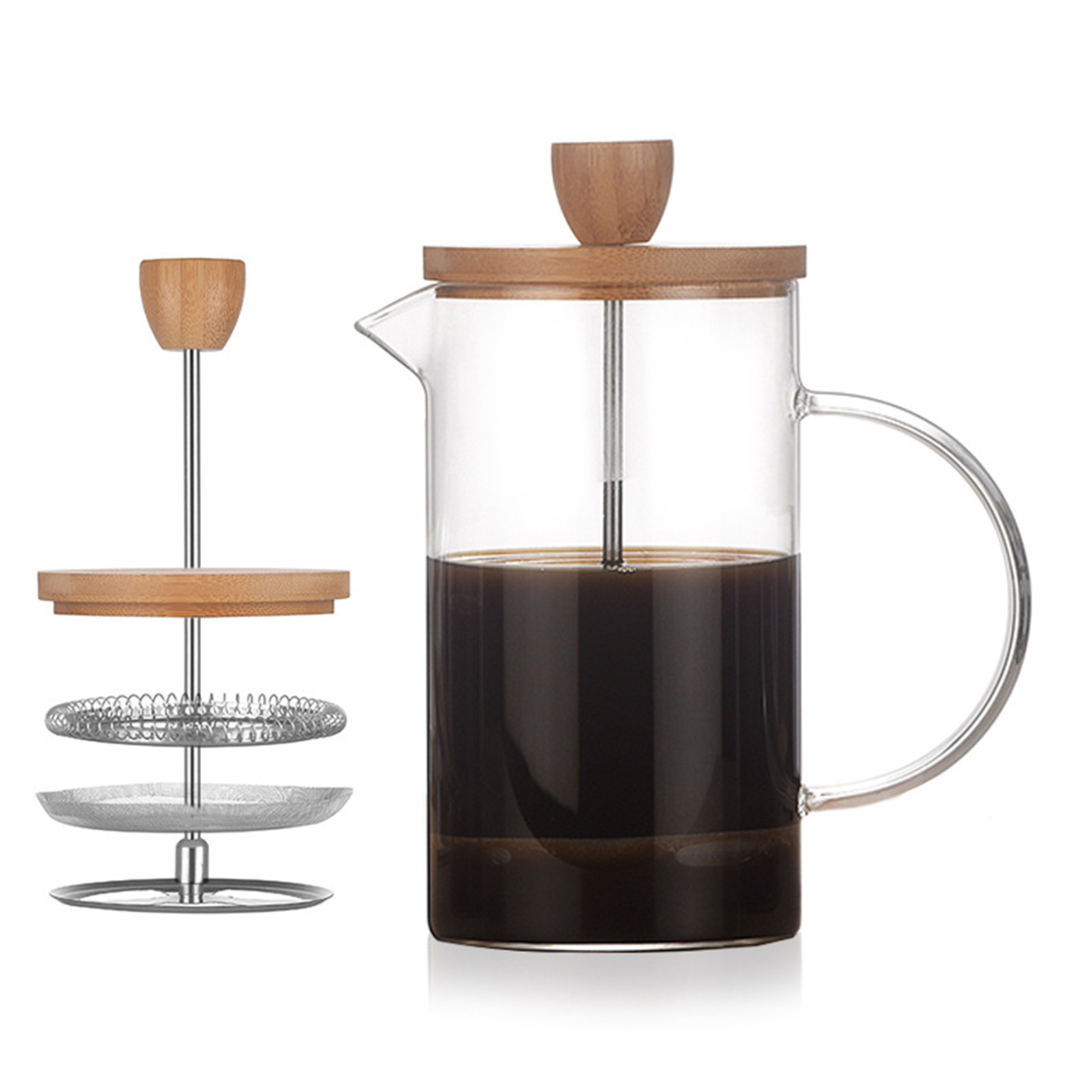 หม้อกรองกาแฟแบบฝรั่งเศสอเนกประ - French Press Glass บทวิจารณ์และราคา