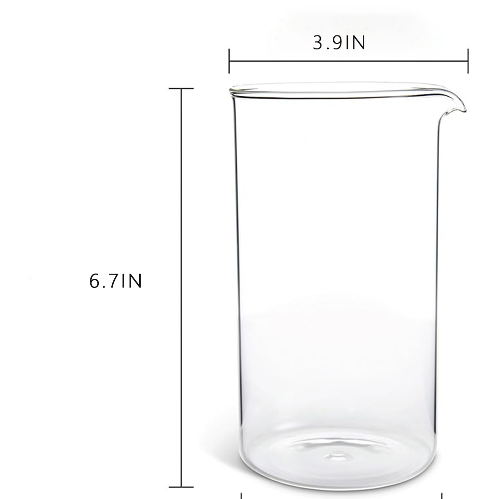 แก้วบีกเกอร์แก้วบอโรซิลิเกต 3. - French Press Glass บทวิจารณ์และราคา