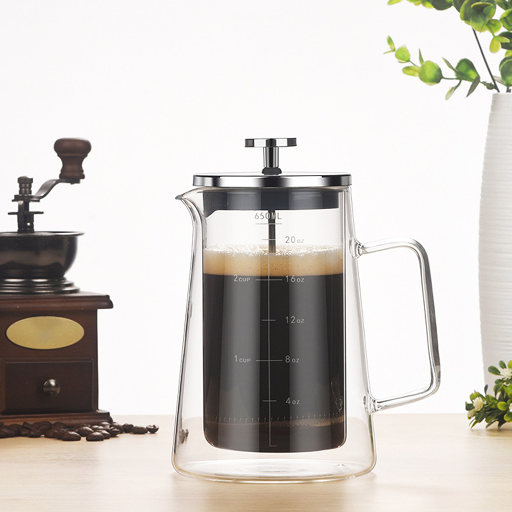 หม้อเฟรนช์เพรสสองชั้น ทำจากแก้ - French Press Glass บทวิจารณ์และราคา