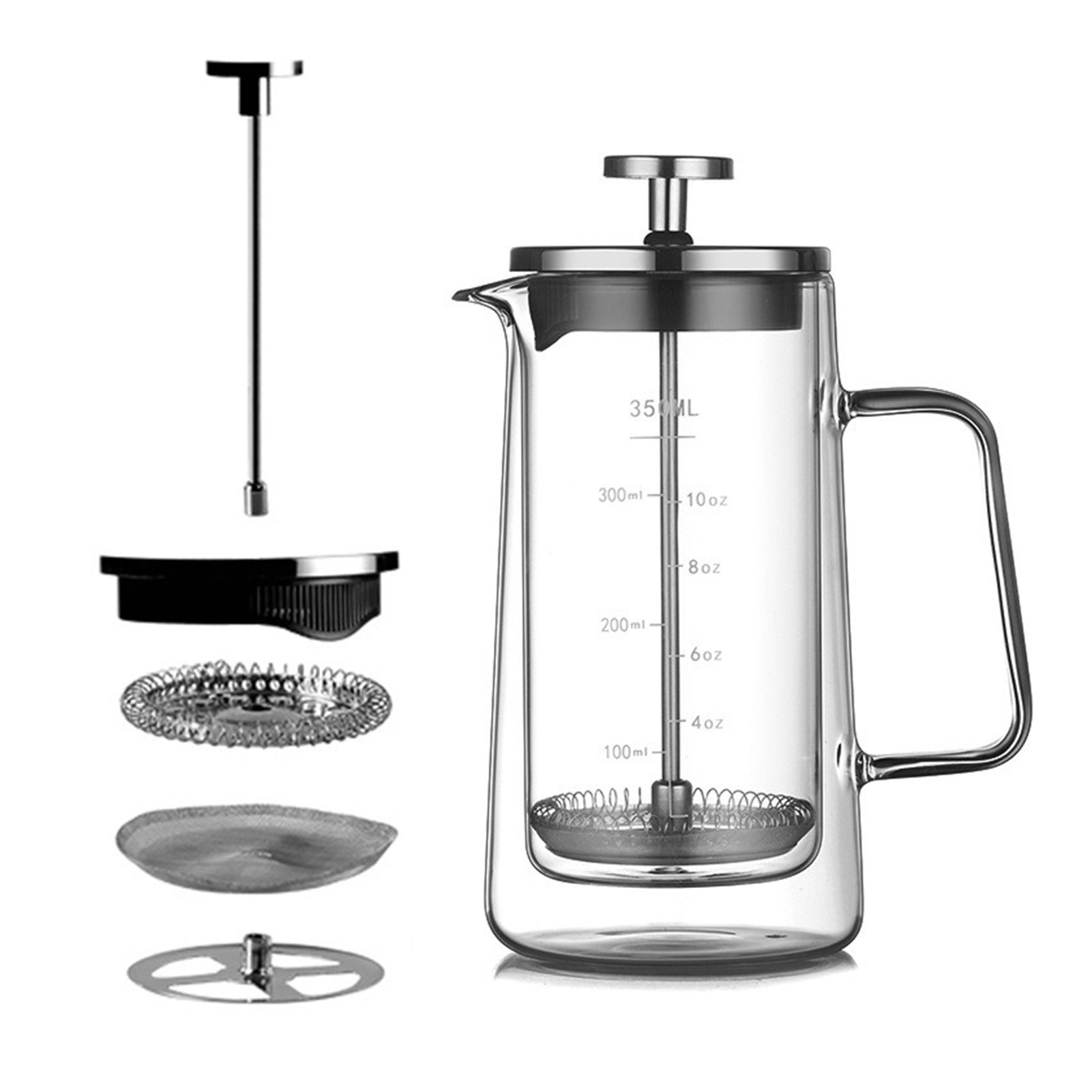 หม้อเฟรนช์เพรสสองชั้น ทำจากแก้ - French Press Glass บทวิจารณ์และราคา
