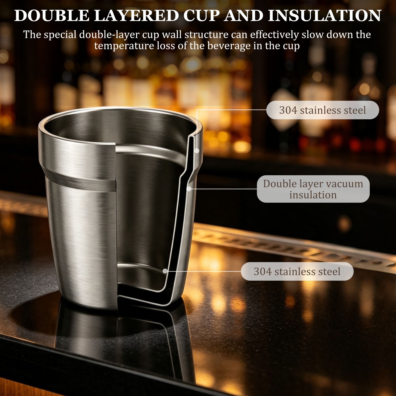 แก้วสแตนเลสแบบซ้อนกันได้ 5/10  - Double Wall Mug บทวิจารณ์และราคา