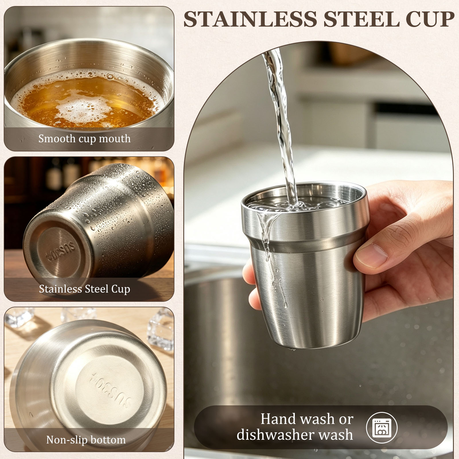 แก้วสแตนเลสแบบซ้อนกันได้ 5/10  - Double Wall Mug บทวิจารณ์และราคา