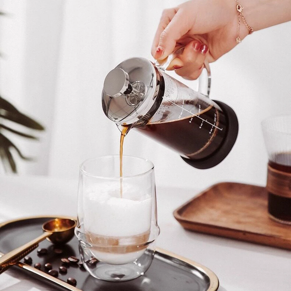 หม้อกาแฟเฟรนช์เพรสขนาด 550 มล. - French Press Glass บทวิจารณ์และราคา