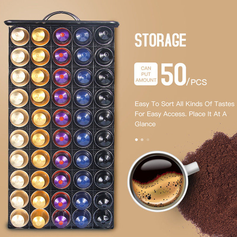 กล่องเก็บแคปซูลกาแฟ 50 ชิ้น ที - Coffee Capsule Holder บทวิจารณ์และราคา