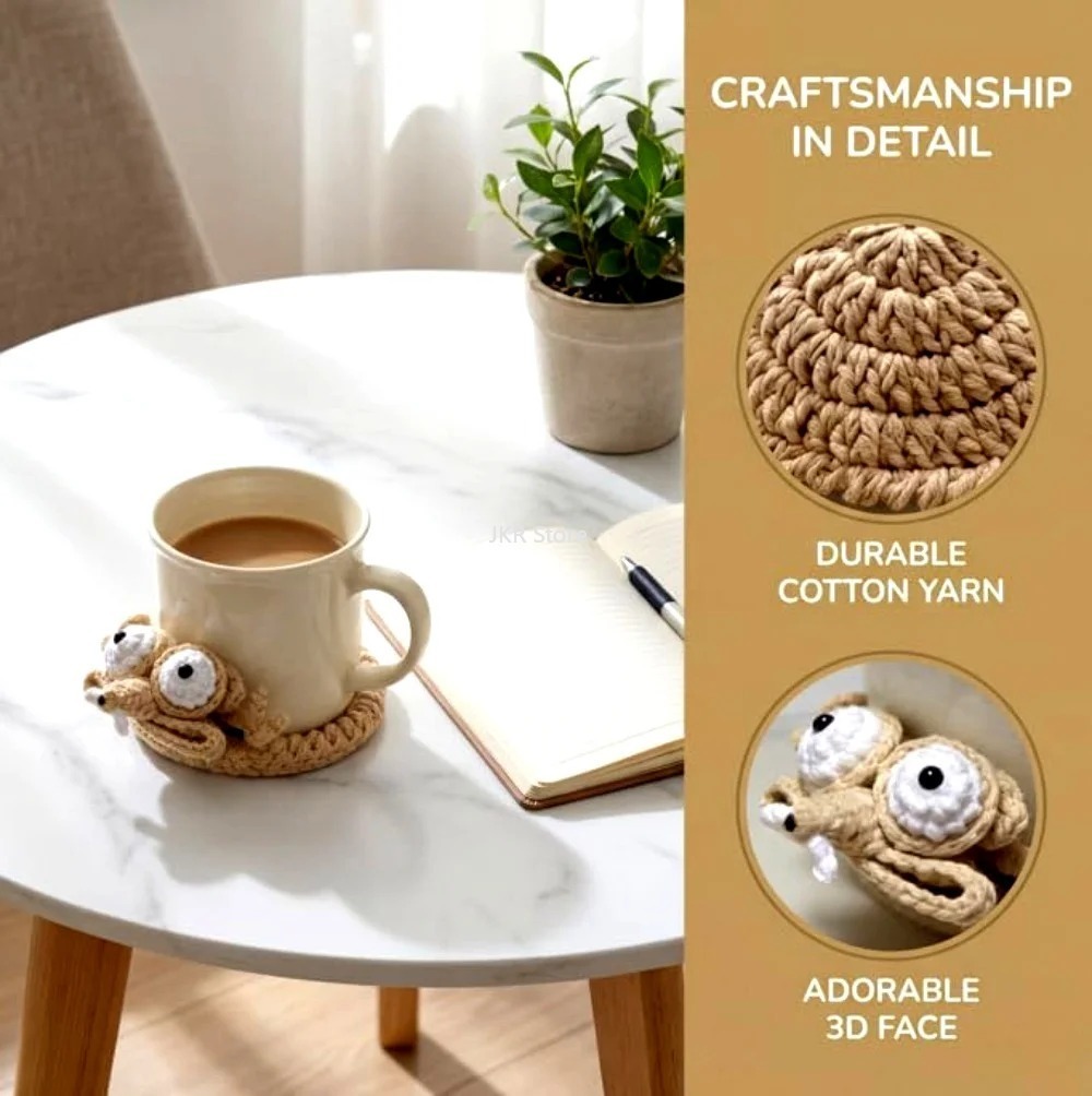 ที่รองแก้วถักโครเชต์รูปสัตว์ ง - Coffee Tea Station บทวิจารณ์และราคา